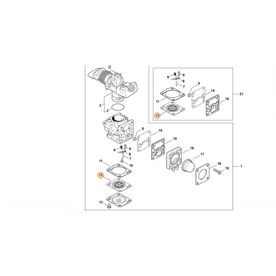 STIHL  Membrana sterująca 4149 121 4702